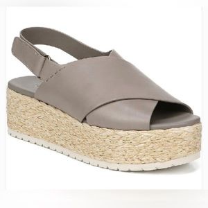 Vince Jesson Platform Espadrille Slingback Leather Sandals